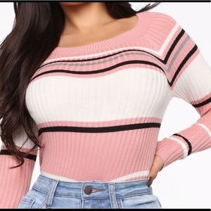 Cute stripe sweater shirt